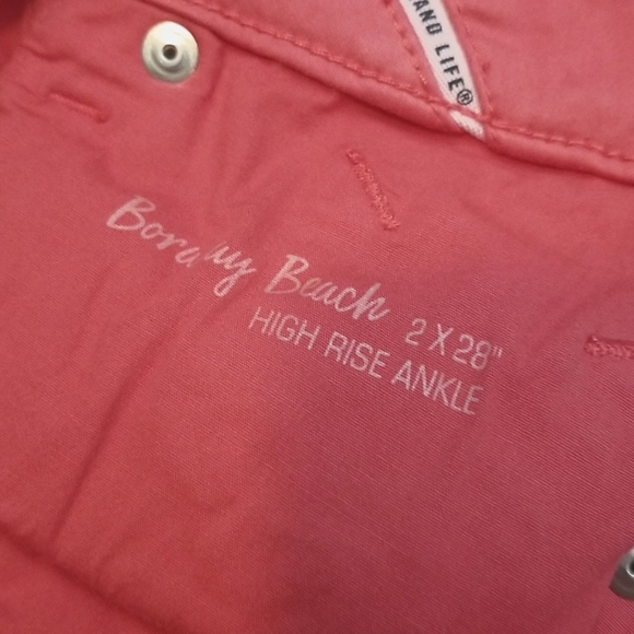 Tommy Bahama Paradise Pink High Rise Ankle Pants - Picture 7 of 8